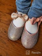 img 1 attached to Shine in Style with Walofou Glitter 💫 Bridesmaid Princess Gold Shoes and Flats for Girls review by Tina Carrell