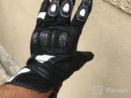 img 1 attached to Women'S Pink Leather Motorcycle Gloves With Carbon Fiber Knuckles And Touch Screen Technology - Size Large By INBIKE review by Richard Sallah