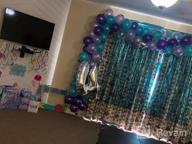 img 1 attached to Mermaid Balloon Garland Kit With 121Pcs Including Mermaid Tail Foil Balloons And Light Blue Foil Fringe Curtain For Under The Sea Party Decorations - JOYYPOP (Silver Color) review by Lukundo Lim