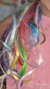 img 7 attached to 12-Piece Rainbow Hairpiece For Kids Girls & Women - Highlight Your Party With Multi-Color Synthetic Hair Extensions!