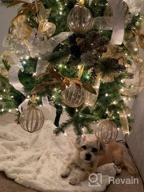 img 1 attached to 48-Inch Christmas Tree Skirt: White Plush With Gold Sequin Snowflake & Faux Fur. Perfect Holiday Party Decorations For A Merry Xmas! review by Kenji Townsend