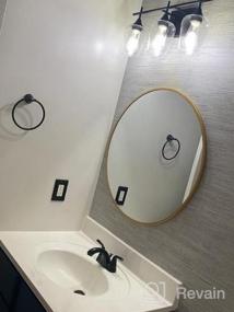 img 8 attached to Osimir Bathroom Light Fixtures-Modern Farmhouse 2 Light Vanity Fixture - Bathroom Light In Satin Nickel Finish - Clear Glass Shade, 15" W X 7.5" H, WL9167-2C