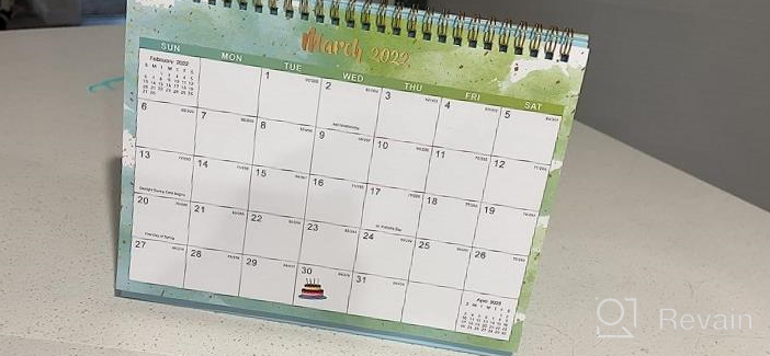 img 1 attached to Watercolor Ink Standing Flip Desk Calendar 2022-2023 - Twin-Wire Binding, Unruled Blocks, Memo Pages, And Thick Paper - 9.8" X 8.3" Size For Jul. 2022 To Dec. 2023 Scheduling review by Andrew Holman