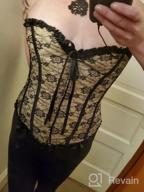 img 1 attached to Flaunt Your Curves With The Elegant Women'S Floral Black Lace Corset review by Diane Jenkins