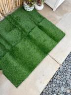 img 1 attached to 🐾 SHACOS Artificial Grass Pad: High Pile, Reusable Dog Training Pads for Small Dogs, 20"x25", 1.2" Thick, with Drainage Holes – Ideal for Potty Training on Yard, Patio, Balcony review by Ronnie Toups