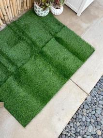 img 6 attached to 🐾 SHACOS Artificial Grass Pad: High Pile, Reusable Dog Training Pads for Small Dogs, 20"x25", 1.2" Thick, with Drainage Holes – Ideal for Potty Training on Yard, Patio, Balcony