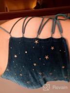 img 1 attached to Verdusa Women'S Velvet Galaxy Print Spaghetti Strap Crop Top W/ Crisscross Back review by Jason Stokes