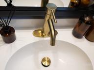 img 1 attached to Matte Black Bathroom Faucet With Pop-Up Drain Assembly, Single Lever, Single Hole, And 6-Inch 3 Hole Cover Deck Plate - TRUSTMI Brass review by Mark Cai