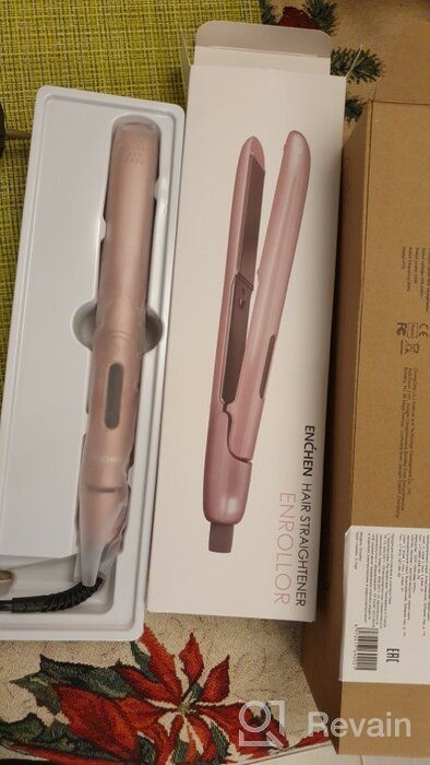 img 1 attached to Hair Ironing / Hair Straightener Enchen Enrollor Hair Curling Iron (Pink) Quick heating / 4 temperature regimes from 140 to 200 review by Gim Sohyeôn ᠌