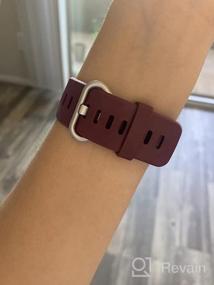 img 7 attached to 💦 Waterproof Replacement Hamile Bands for Fitbit Charge 4/3/3 SE - Dark Brown, Large Size- Fitness Sport Band Wristband for Women and Men