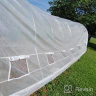 img 1 attached to Portable 26' X 10' X 7' Greenhouse With Walk-In Tunnel Design For Large Gardening Plants, Hot House And Plant Tent In White By YOLENY review by John Lewis