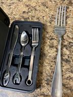 img 1 attached to WRENCHWARE - Mini 3-Piece Silverware Tool Set with Fork, Knife, and Spoon + Storage Case - Unique Novelty Flatware & Cutlery Gift Set - Perfect Kitchen Utensils for Conversation & Style review by Daniel Anderson