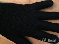 img 1 attached to LETHMIK Unique Cuff Winter Gloves Womens Solid Color Warm Knitted Thick Gloves review by Rosemary Wright