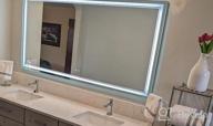 img 1 attached to Enhance Your Bathroom Routine With Keonjinn'S 48X28 Inch LED Vanity Mirror - Anti-Fog, Dimmable, Wall Mounted And Shatterproof review by Beth Collins