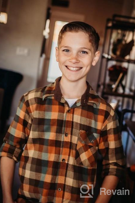 img 1 attached to Gioberti Flannel Shirt Black Highlight for Boys: Trendy Clothing in Tops, Tees & Shirts review by David Strawn