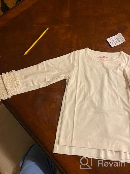 img 1 attached to Add Flair to Your Little 👚 Girl's Wardrobe with RuffleButts Ruffled Sleeve Top Layers review by Sam Faucher