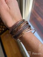 img 1 attached to 💫 GelConnie LPB290-brown Multilayer Magnetic Bohemian Wrap Bracelets for Women review by Albert Lee