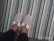 img 1 attached to Women'S Memory Foam House Slippers With Terry Lining - Indoor/Outdoor Slip On Home Shoes review by Kristi Green