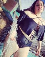 img 1 attached to Flaunt Your Curves In Style With Sovoyontee'S Plus Size High Waist Swimsuit review by Mary Crawford