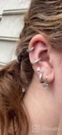 img 1 attached to 3 Pairs Small Hoop Earrings With Cubic Zirconia Cuff - White Gold Huggie 8Mm, 10Mm & 12Mm review by Greg Roberts