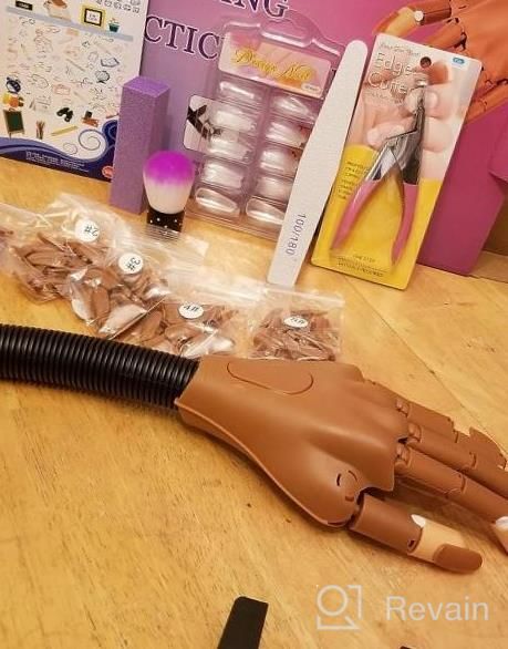 img 1 attached to INFILILA Flexible Practice Hand For Acrylic Nails - Moveable Fake Mannequin Hands With 100 PCS Nail Tips, Files, And Clipper - Perfect For Nail Practice And Beginners review by Misty Myers