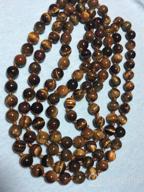 img 1 attached to PEARLADA Long Turquoise Tiger'S Eye Beads Endless Necklaces Handmade Gemstone Jewelry For Women Girls Pearl Necklace 47.5 review by Samuel Naidu