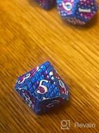 img 1 attached to UDIXI DND Dice Set: Metal Polyhedral RPG Dice For Dungeons And Dragons With Leather Bag (Blue Green-White Number) review by Scott Vazquez