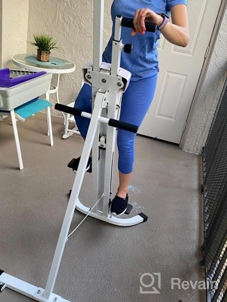 img 1 attached to 🧗 Doufit Vertical Climber Exercise Machine: Full Body Workout at Home with LCD Monitor review by Tim Thornton