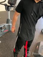 img 1 attached to Men'S Shinestone Sports Jogger Pants With Zippered Pockets - Perfect For Athletes And Fitness Enthusiasts review by Imed Artun