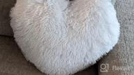 img 1 attached to LIFEREVO Plush Heart Throw Pillow,Valentines Day Gifts Faux Fur Heart Pillow,Kids' Throw Pillows Decorative Cute Soft Cushion For Living Room/Bed Room/Dining Room/Office And Sofa/Cars/Chairs,White review by Chad Fox