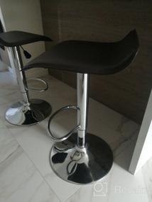 img 10 attached to 🪑 Hi-Tech Brown Metal/Faux Leather Chair Stool Group