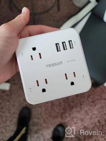 img 6 attached to TESSAN WiFi Smart Plug Outlet Extender With 3 Outlets And 3 USB Ports, Alexa & Google Home Voice Control Surge Protector Power Strip 900J For Indoor