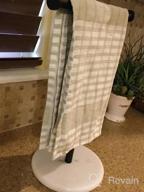 img 1 attached to KES SUS304 Stainless Steel Towel Rack With Marble Round Base T-Shape Hand Towel Holder Stand For Bathroom Vanity Countertop, Brushed Finish BTH205S10-2 review by Allison Utschig