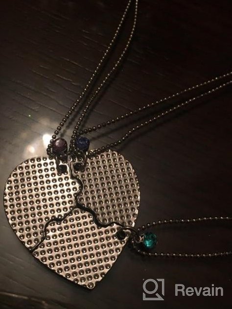 img 1 attached to SIVITE BFF Necklace Set with Crystal Broken Heart Charm Pendant - Best Friends Forever Friendship Jewelry review by Bhanu Hays