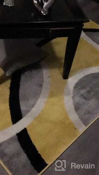 img 1 attached to Add Warmth To Your Home With A Yellow Abstract Circles Area Rug review by Joe Patterson