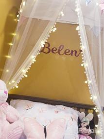 img 7 attached to Серый балдахин для кровати для девочек: детская игровая комната принцессы, читальный зал, шифоновая подвесная палатка с москитной сеткой - идеальное детское украшение для дома
