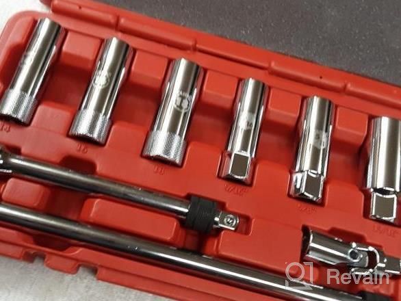 img 1 attached to KAIFNT K202 Spark Plug Tool Set With Magnetic Swivel And Thin Wall Sockets, 6-Piece, 3/8-Inch Drive For 9/16" And 14Mm Sizes review by Jeremy Flint