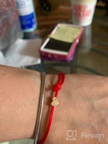 img 5 attached to TOMLEE 6pcs Red String Bracelets with Gold Plated Heart Charm, Handmade and Adjustable String, Set of 6 Bracelets in Red