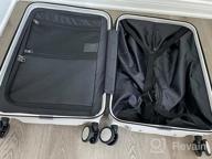 картинка 1 прикреплена к отзыву 20" PC Hard Case Suitcase Spinner Wheels TSA Lock Laptop Pocket Business Travel Rolling Luggage Grayish White от Matt Louis