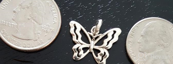 img 1 attached to Women'S 18-Inch Sterling Silver Butterfly Pendant Necklace With Intricate Filigree Design By CHUVORA review by Bob Boan
