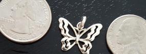 img 4 attached to Women'S 18-Inch Sterling Silver Butterfly Pendant Necklace With Intricate Filigree Design By CHUVORA