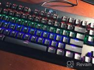 img 1 attached to MechanicalEagle Z-77 75% Mechanical Keyboard Aluminium Panel Clicky Blue Switches Rainbow LED Backlit N-Key Rollover 87-Key Tenkeyless Hot Swappable Spare Switches Included review by David Elam