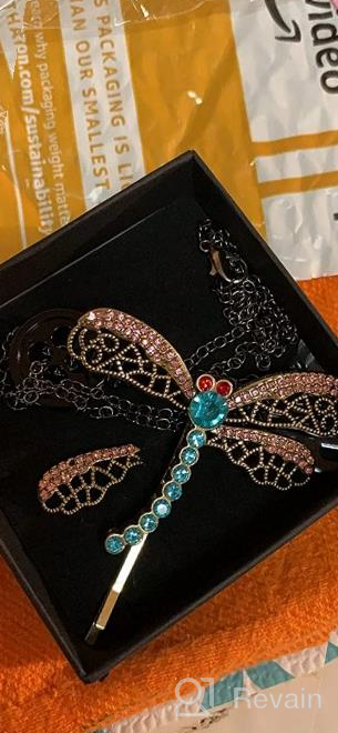 img 1 attached to 🐉 Coraline Dragonfly Necklace Set with Hair Clip | Horror Movie Cartoon Cosplay Accessories | Skull Collar Key Necklace for Women and Girls | Jewelry Gift with Enhanced SEO review by Amy Washington