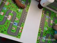 img 1 attached to 40 Pack Disposable Stick-On Placemats For Baby & Kids With Car Toy - 12" X 18" Roadmap Design Table Mats review by Derrick Shaw