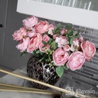 img 1 attached to Sophisticated Silk Peony Bouquets For A Stunning Wedding Decoration - Veryhome Artificial Flowers (Pack Of 2) review by Joe Griffin