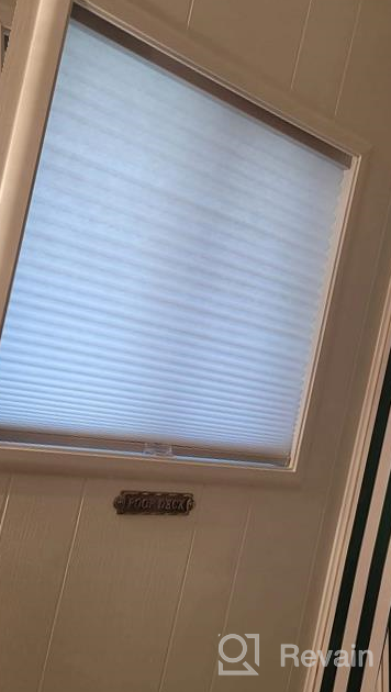 img 1 attached to BlindsAvenue Cellular Honeycomb Cordless Shade, 9/16" Single Cell, Light Filtering, Warm Cocoa, Size: 18" W X 48" H review by Clarence Calcara