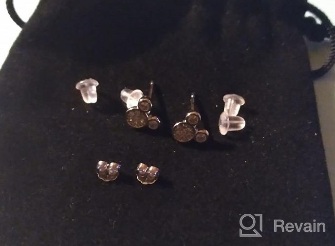 img 1 attached to 925 Sterling Silver CZ Mouse Stud Earrings for Teen Girls and Women - Cute Tiny Mice Tragus Post Pin Earrings with Hypoallergenic Sensitive Ear Design - Minimalist Jewelry Gift review by Molly Kaye