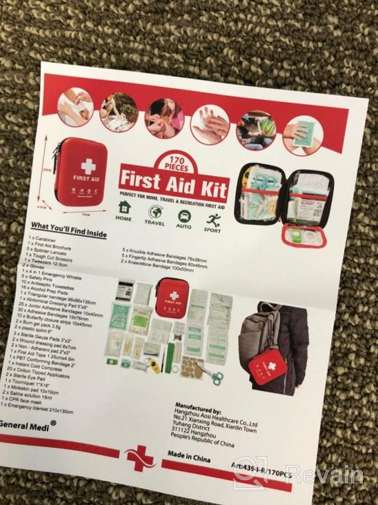 img 1 attached to 170 Piece First Aid Kit - Hard Case & Lightweight, Emergency Supplies For Travel, Home, Office & Outdoors review by Scott Decoteau