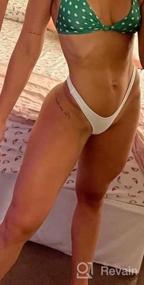 img 5 attached to High Cut Cheeky Brazilian Thong Bikini Bottom By SHEKINI For Women - V Shaped Swimsuit Bottom