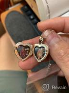 img 1 attached to Personalized 925 Sterling Silver Forever In My Heart Locket Necklace - Holds Pictures | Photo Picture Locket Necklace for Women & Girls review by Kevin Hernandez